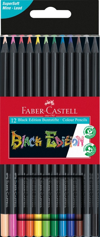 Faber-Castell Black Edition Buntstifte Farbig sortiert 12 Stück