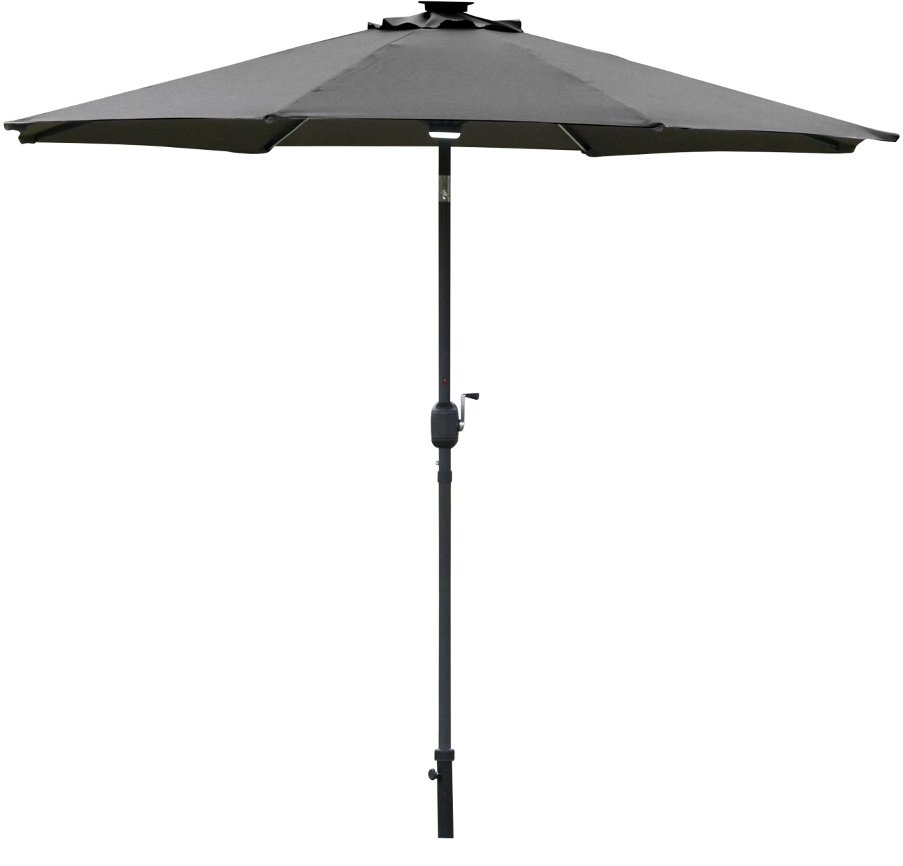 Outsunny Parasol 2660 Mm Aluminum, Pl (Polyester), Steel Grey Outdoor