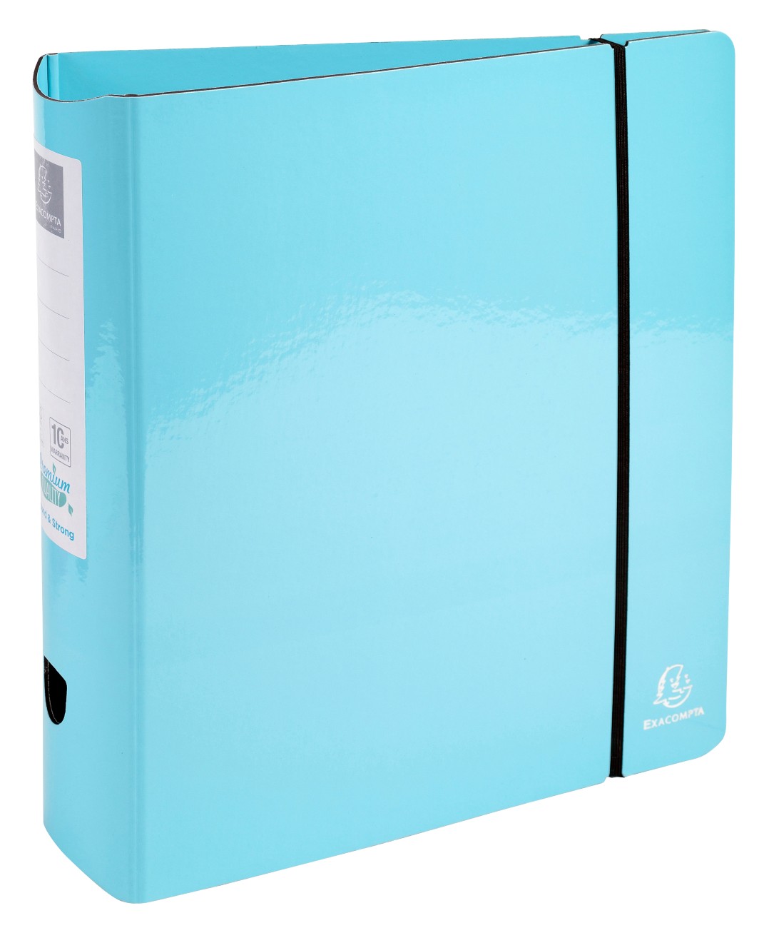 Exacompta Ordner Aquarel DIN A4 80 mm Pastellblau 53766E Beschichteter Karton Hochglanz