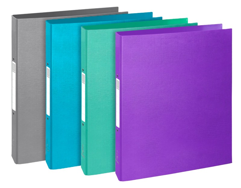 Exacompta Ring Binder 2 30 A4 Coated card Assorted Pack of 10