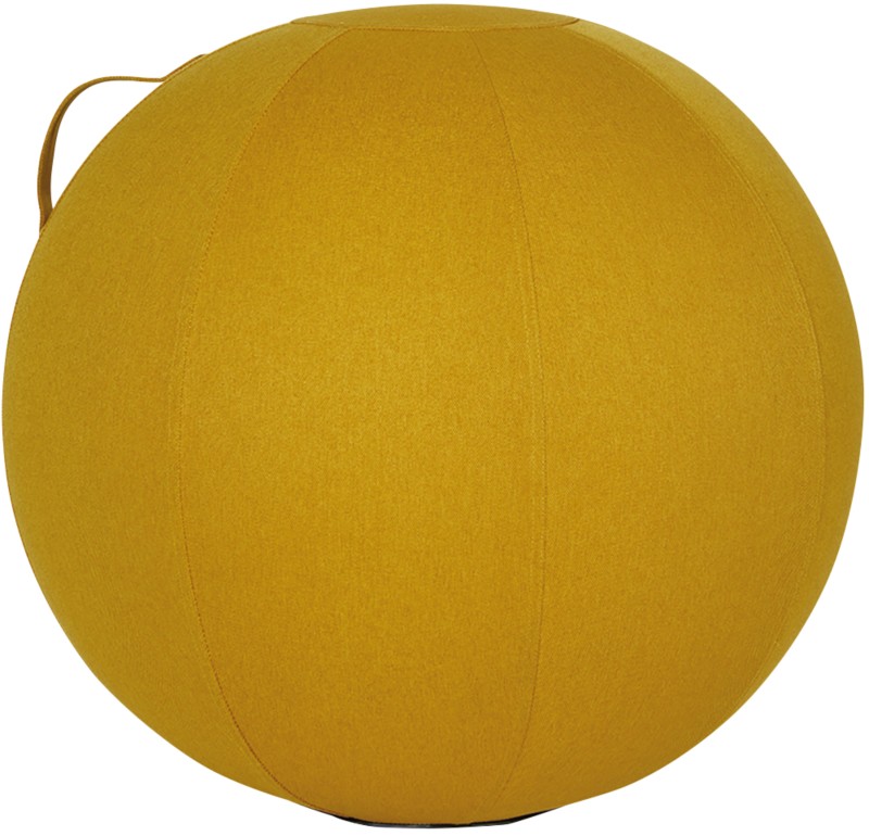 Alba Ergoball Ergonomischer Sitzball Stoff Senfgelb 120 kg MHBALL J 65 mm x 65 mm