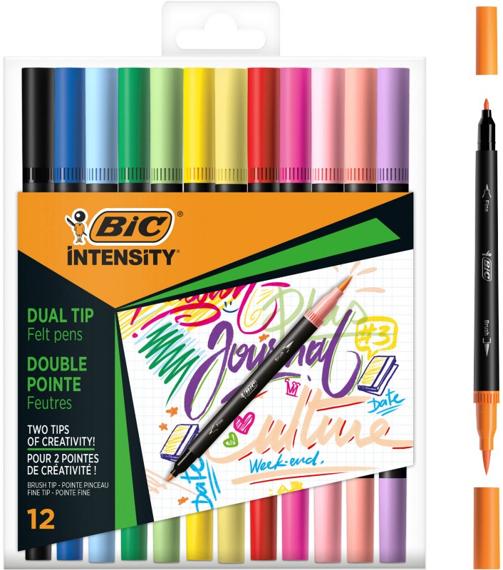 BIC Filzstift Intensity Dual Pastel Mehrfarbig