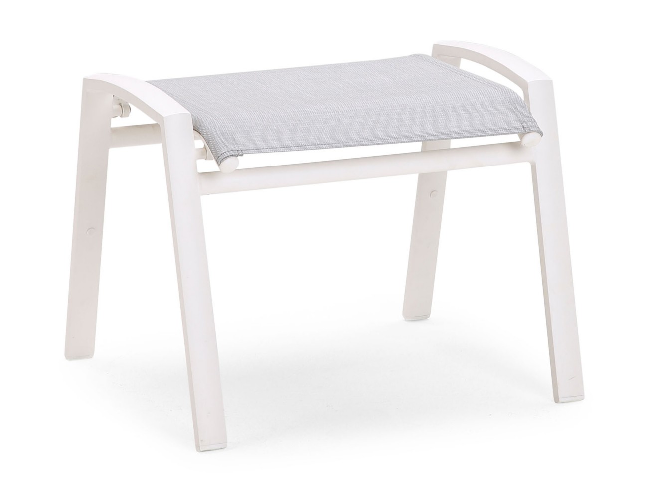 Best Freizeitmoebel Hocker 47761400 Aluminium Weiss 590 x 510 x 450 mm