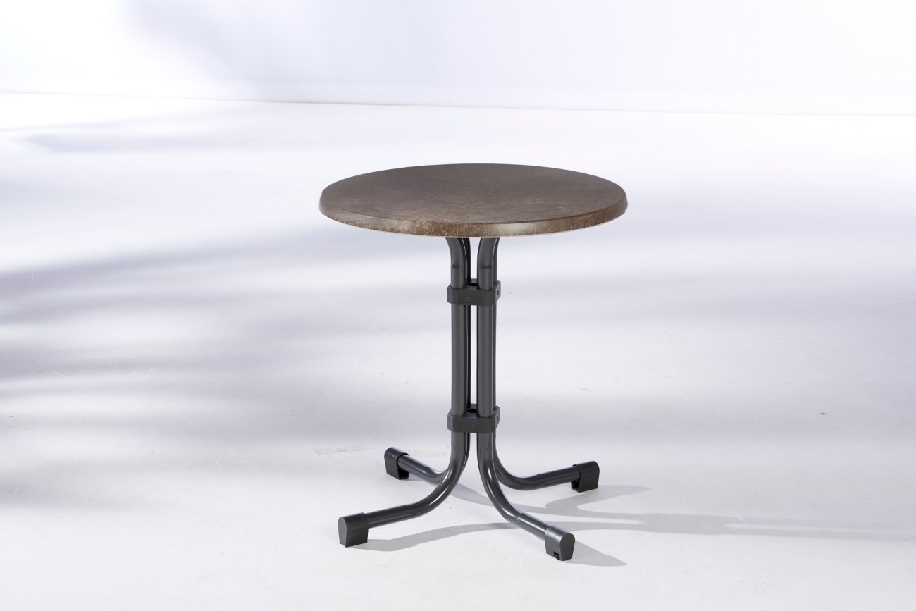 Best Freizeitmoebel Tisch 26536014 Stahl Anthrazit 600 x 600 x 720 mm