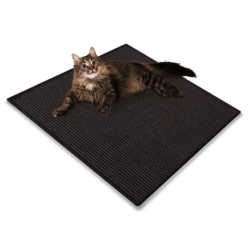 Floordirekt Katzen-Kratzteppich Katzen 12218 Schwarz Quadratisch 1000 mm x 1000 mm