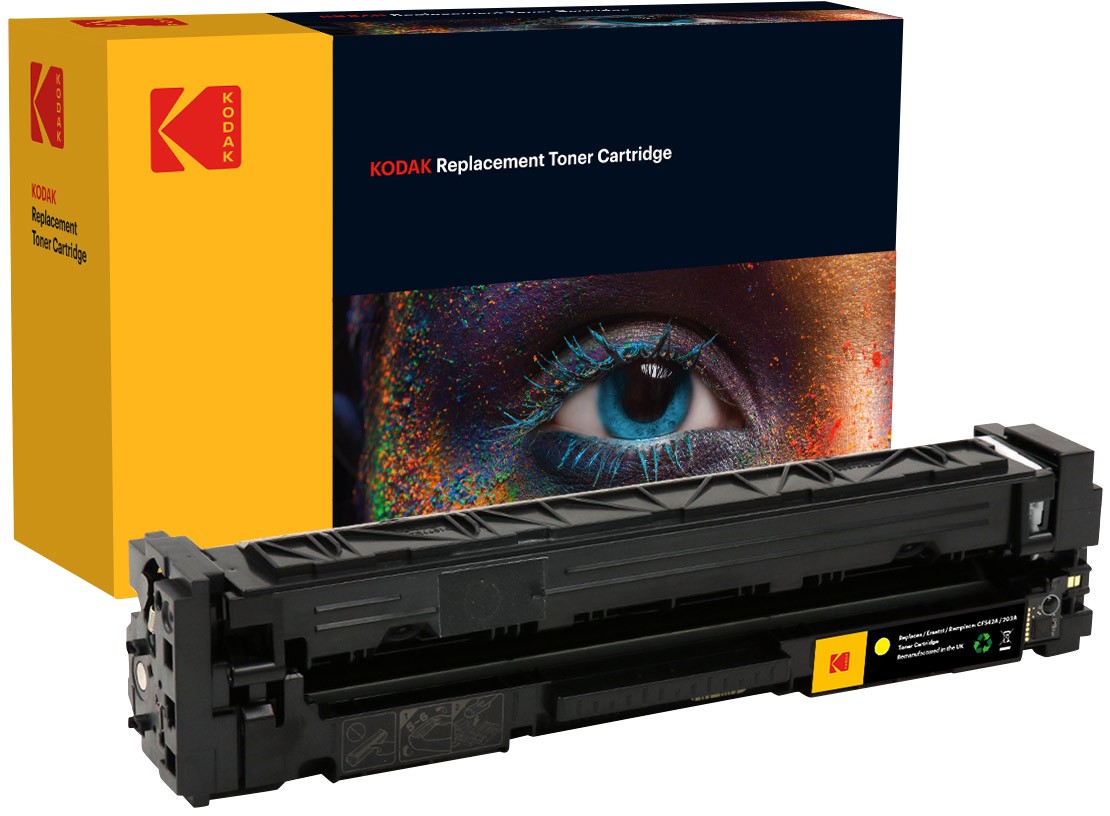 Kodak 203A Compatible Hp Toner Cartridge Cf542a Yellow