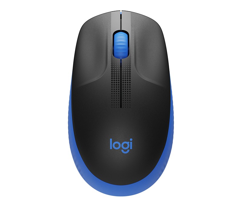 Thumbnail - Logitech Full-Size M190 Maus Kabellos ohne Bluetooth Schwarz, Blau Geeignet für Linkshänder