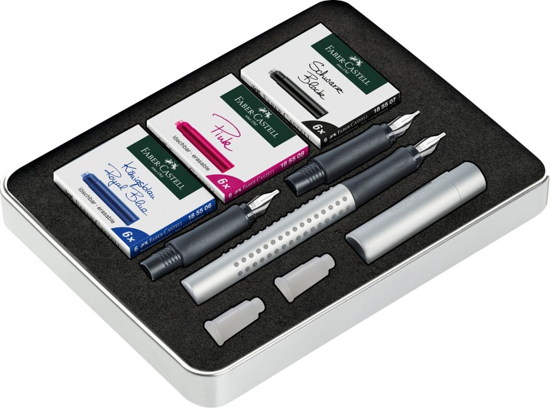 Faber-Castell Grip Kalligraphie Set 1,1 - 1,8 mm Mittel Silber 2011