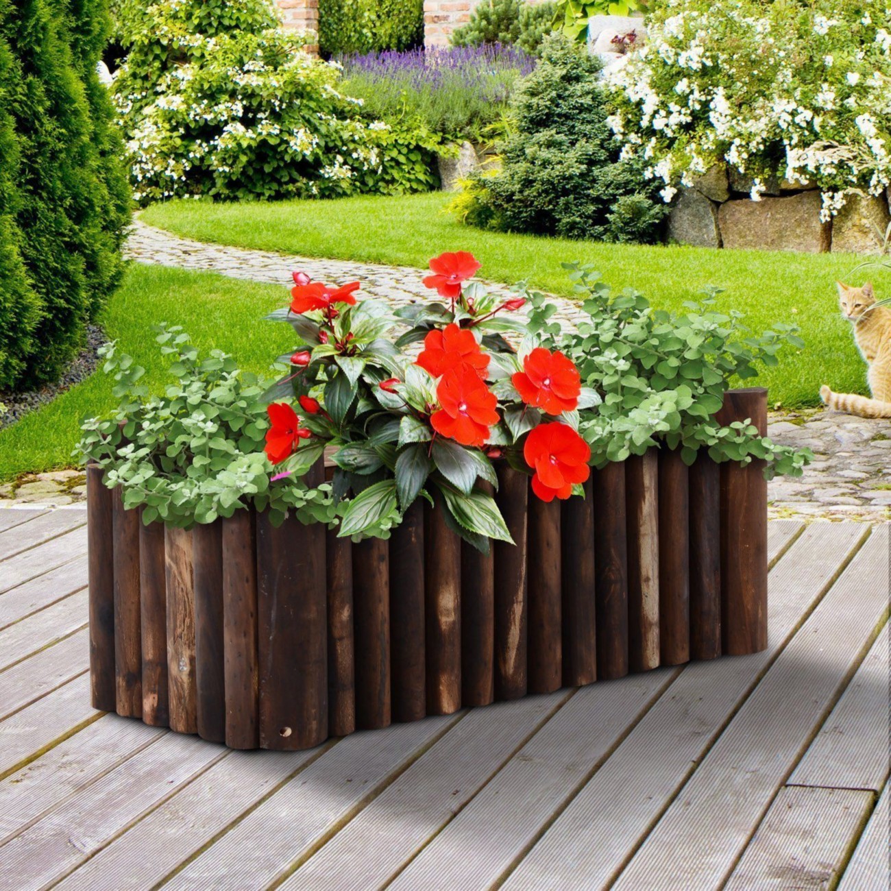 Outsunny Fir Plant Pot 78Lx 35Wx30h Cm