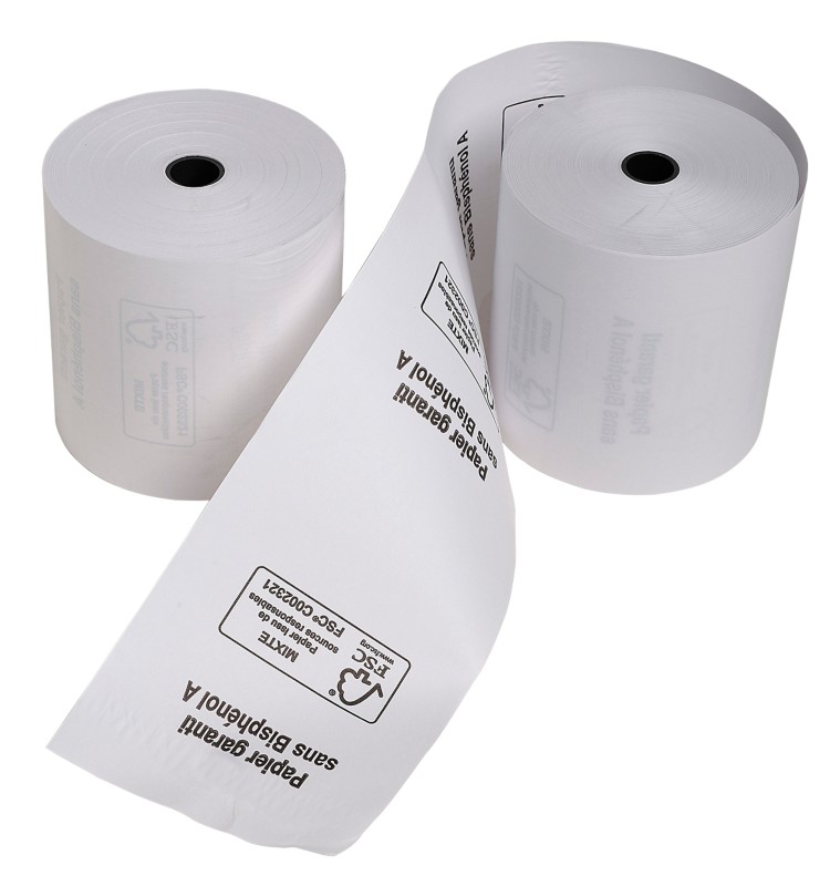 Thumbnail - Exacompta Thermorolle 80 x80 x 12 mm 55 g/m² 30 Rollen