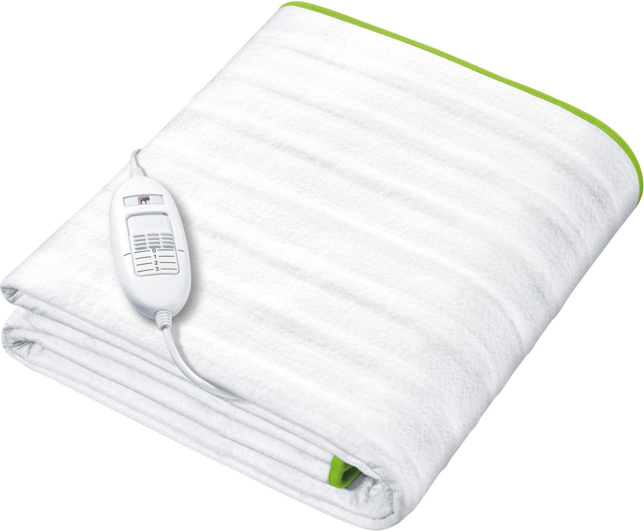 Beurer Ecologic+ Double Heated Underblanket In White With Green Trim