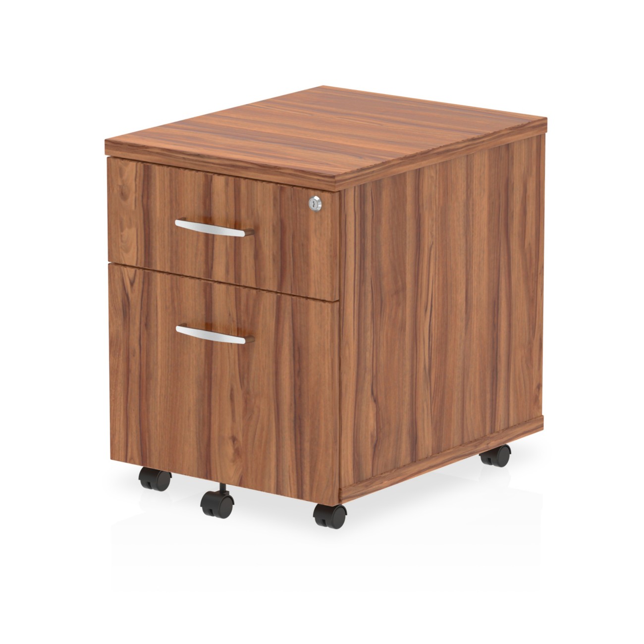 Dynamic Impulse Mobile Pedestal 2 Drawer Walnut