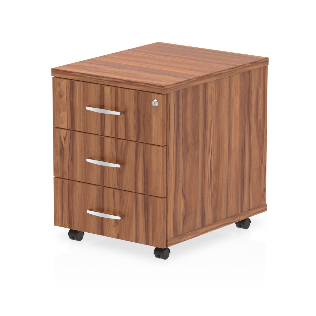 Dynamic Impulse Mobile Pedestal 3 Drawer Walnut