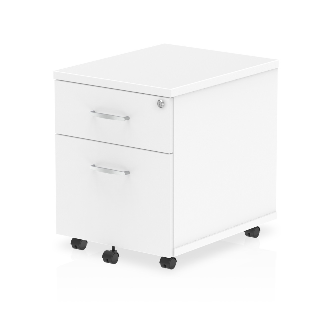 Dynamic Impulse Mobile Pedestal 2 Drawer White