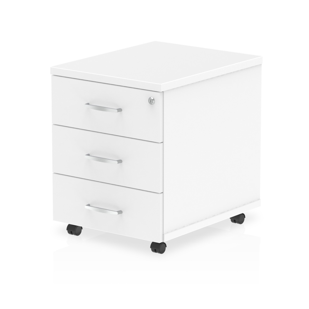 Dynamic Impulse Mobile Pedestal 3 Drawer White