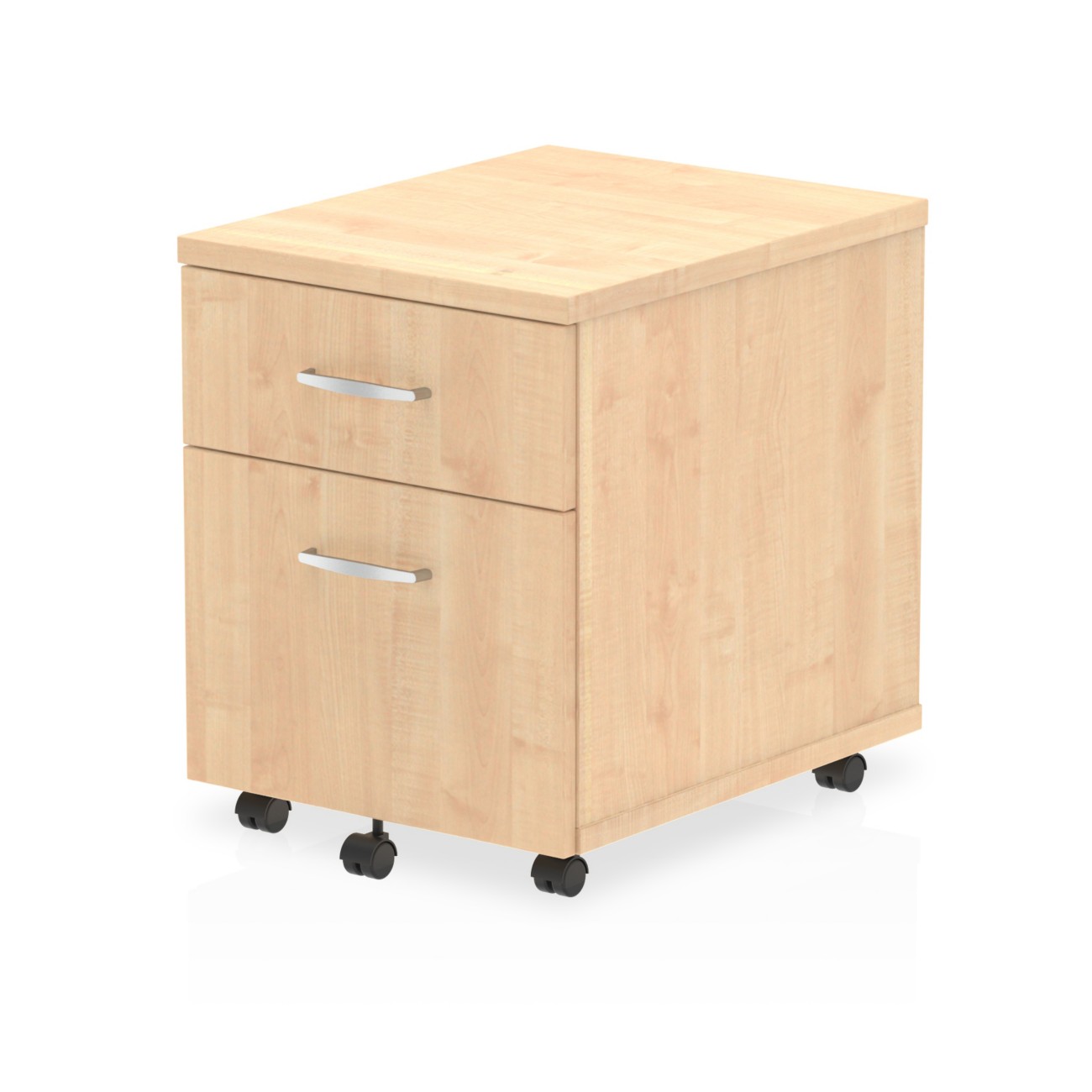 Dynamic Impulse Mobile Pedestal 2 Drawer Maple