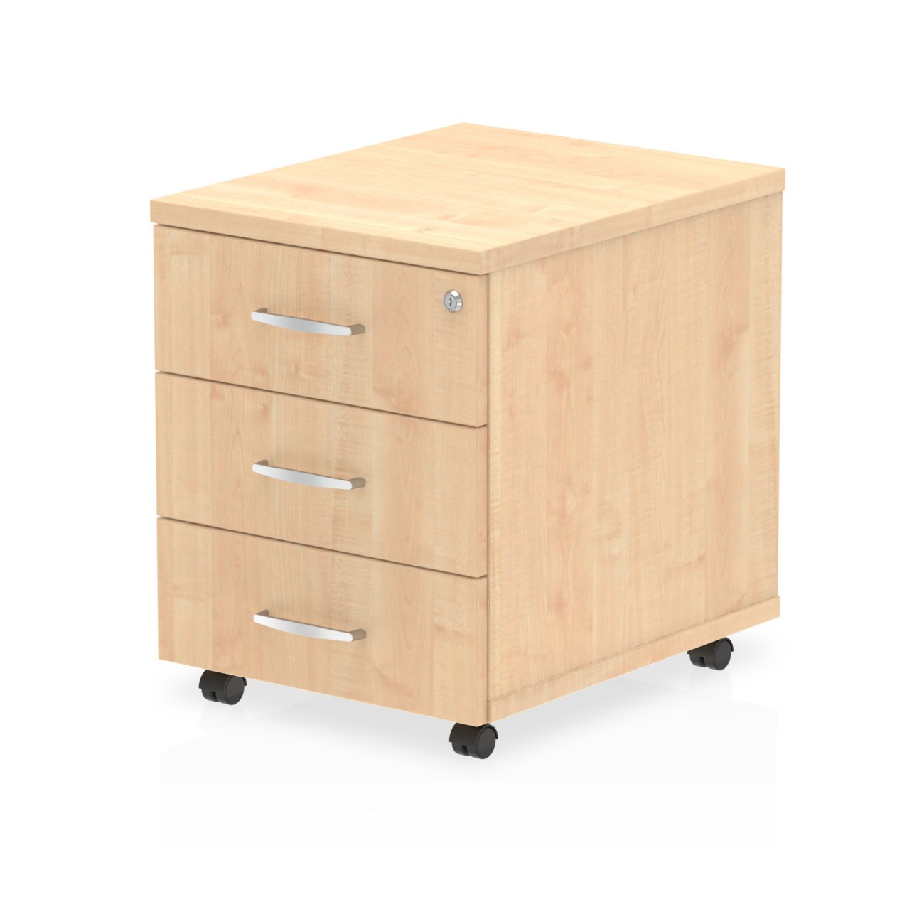 Dynamic Impulse Mobile Pedestal 3 Drawer Maple