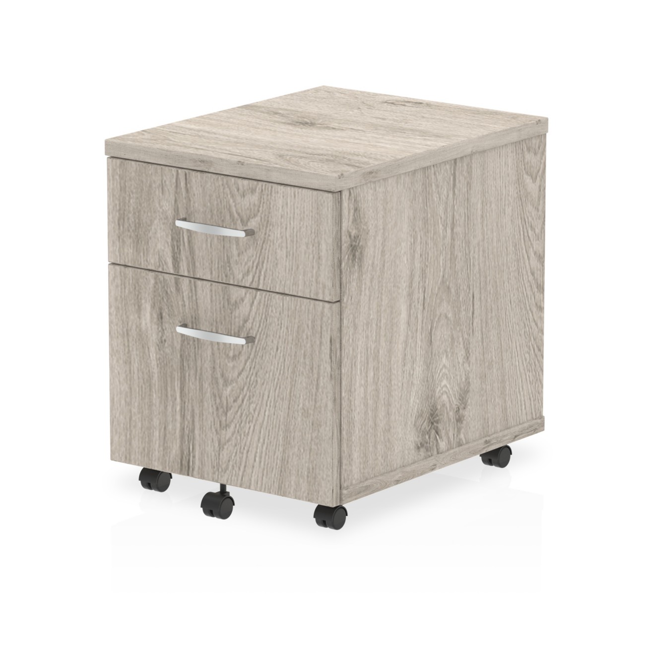 Dynamic Impulse Mobile Pedestal 2 Drawer Grey Oak