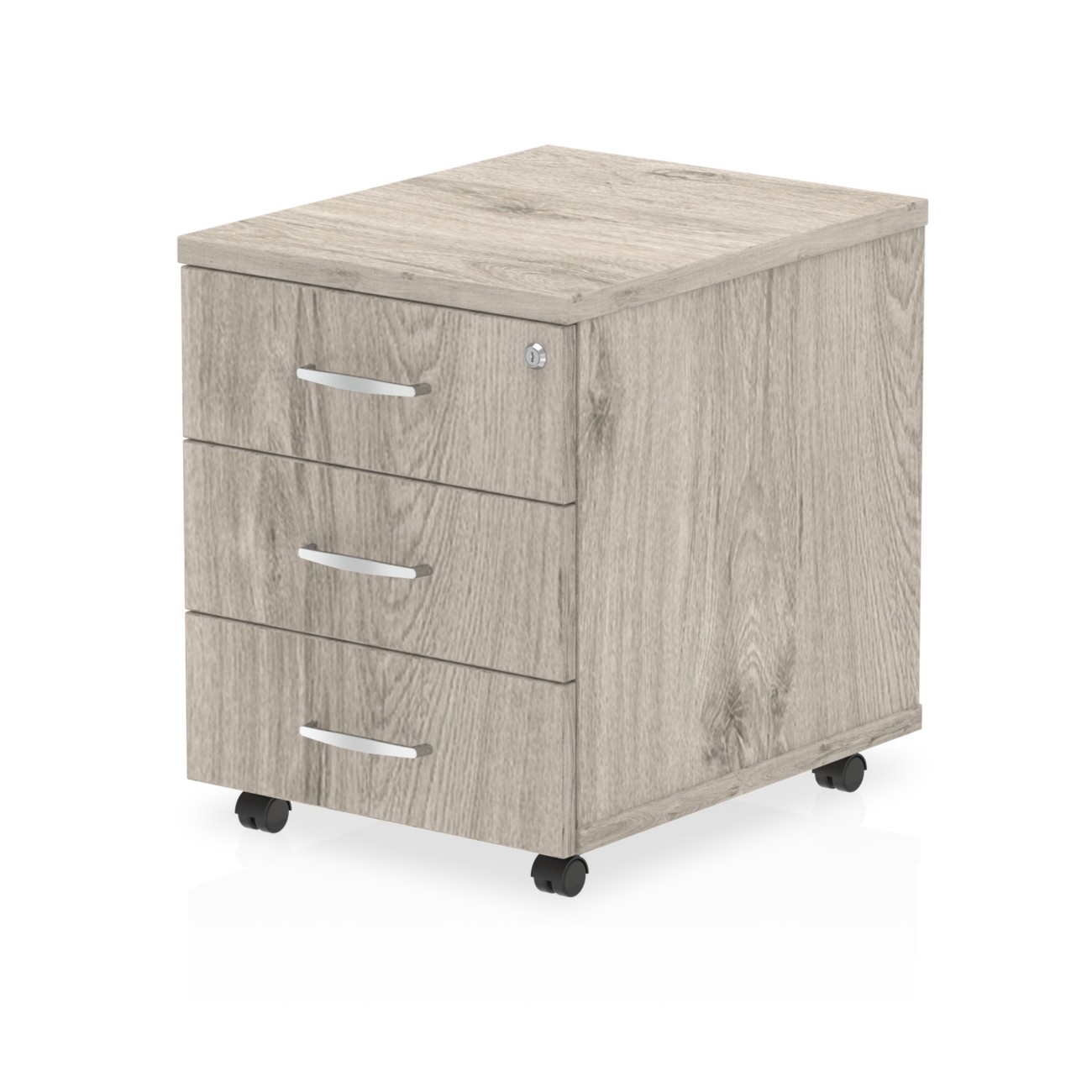 Dynamic Impulse Mobile Pedestal 3 Drawer Grey Oak