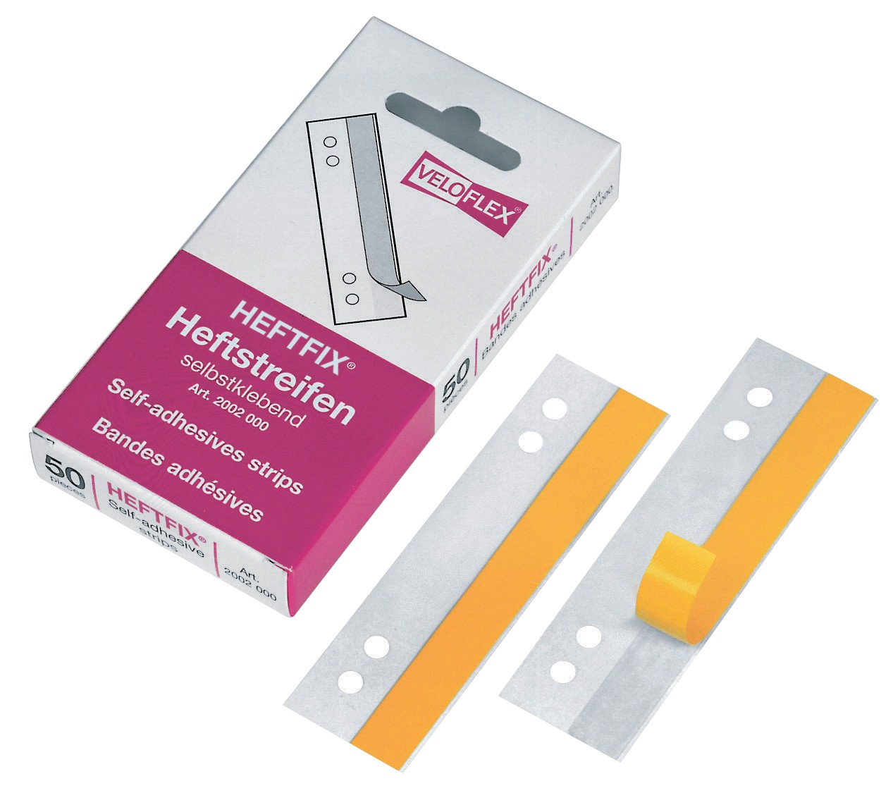 Veloflex Abheftstreifen 2002000 Transparent Kunststoff 30 x 105 mm 50 Stück