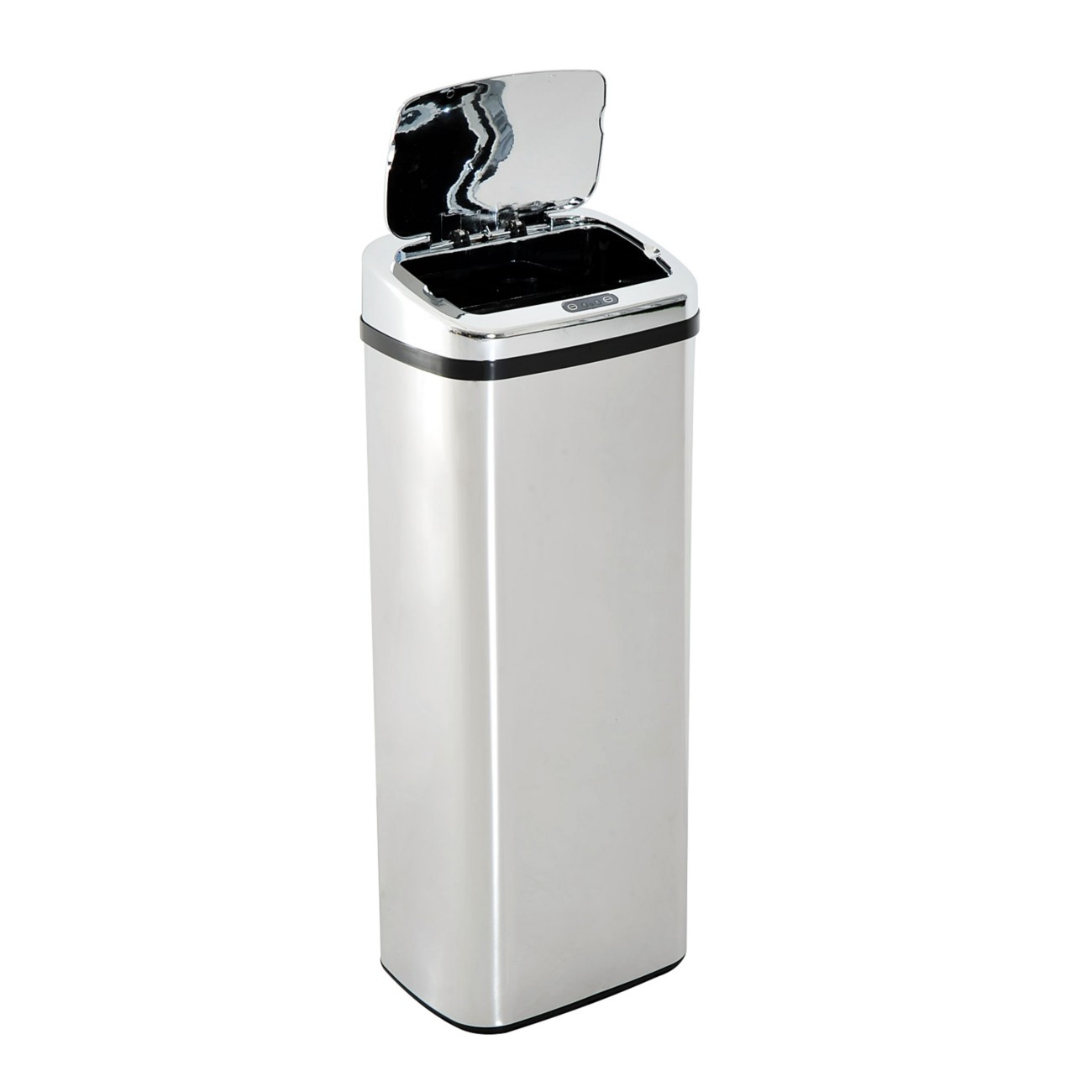 HOMCOM 50L Infrared Touchless Automatic Motion Sensor Dustbin in Silver - Image 5