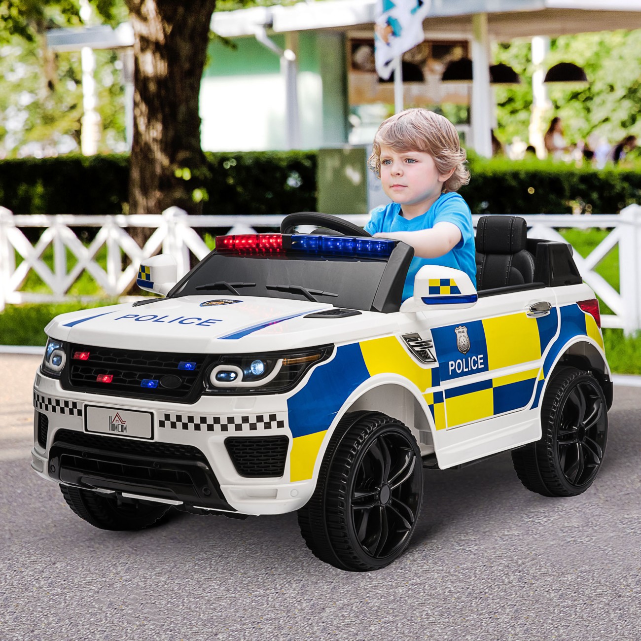 Homcom Electric Ride-On Car With Remote White