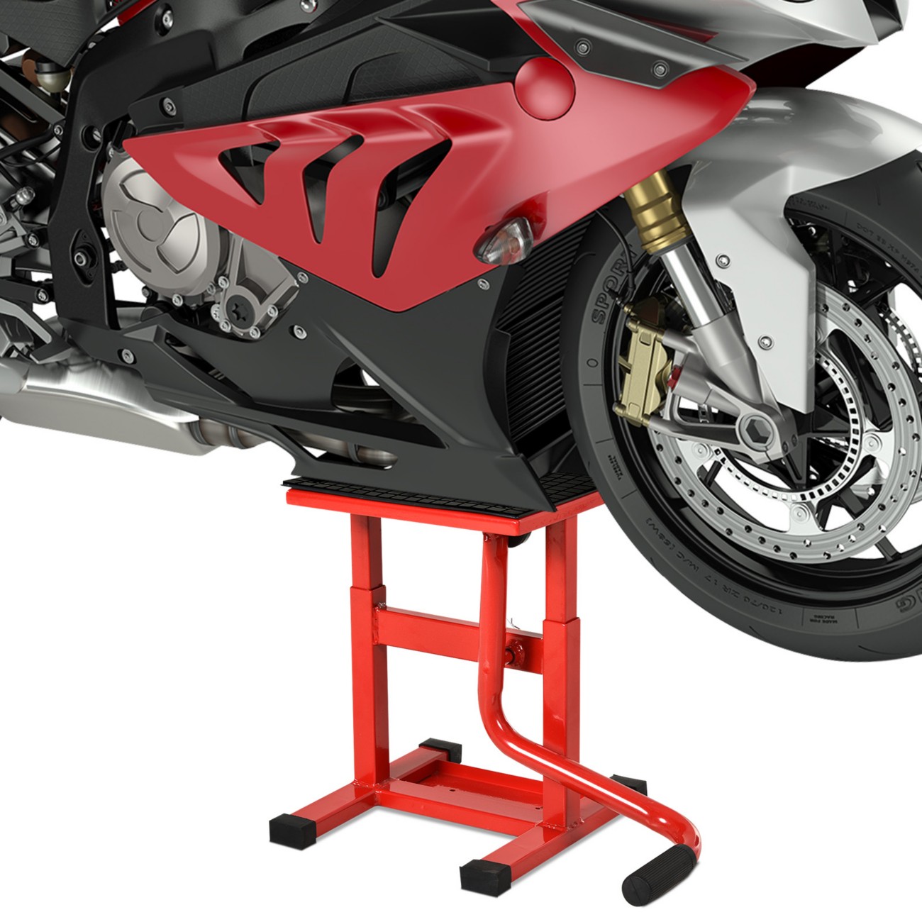 Durhand Motorcycle Lift Stand Steel Red 150 Kg