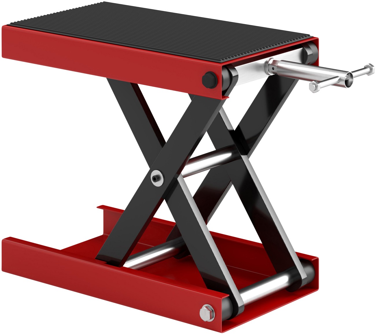 Durhand Motorcycle Lift Stand Steel, Rubber Black And Red 500 Kg