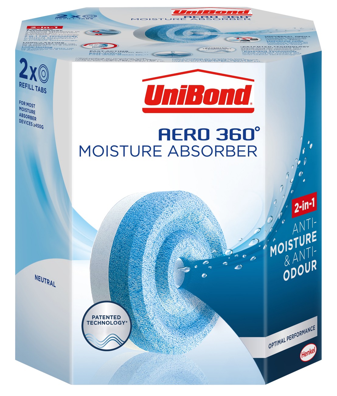Unibond Aero 360 Moisture Absorber Neutral Refills Pack of 8 - Image 22
