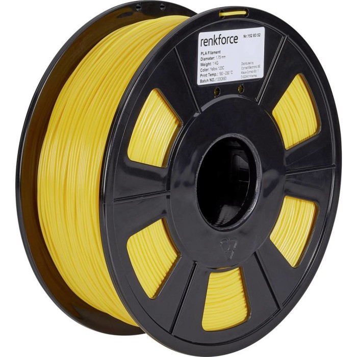 renkforce 3D-Filament PLA (Polylactid) 1.75 mm Gelb 1224988