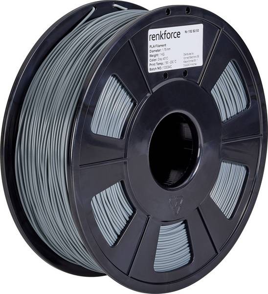 renkforce 3D-Filament PLA (Polylactid) 1.75 mm Grau 1225008