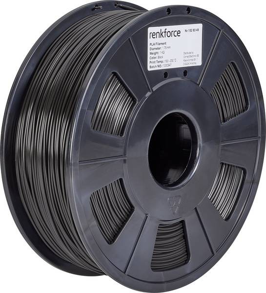 Thumbnail - renkforce 3D-Filament PLA (Polylactid) 2.85 mm Schwarz