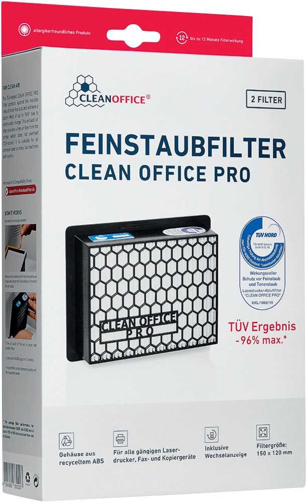 Clean Office Feinstaubfilter 8302020 Schwarz