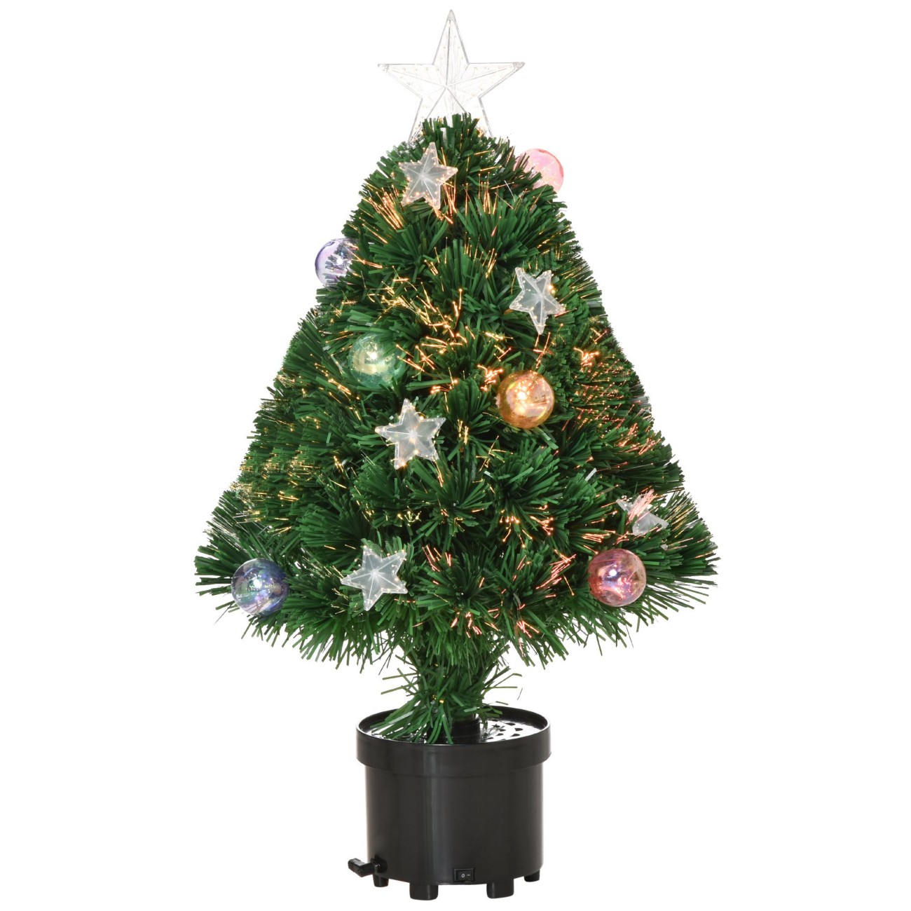 Homcom Green Artificial Christmas Tree With Lights