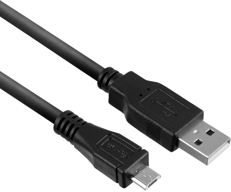 ACT USB A Male USB Kabel USB Micro B Male AC3000 Schwarz 1 m