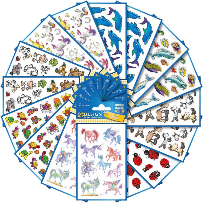 Thumbnail - AVERY Animals Album 59992 Aufkleber-Set
