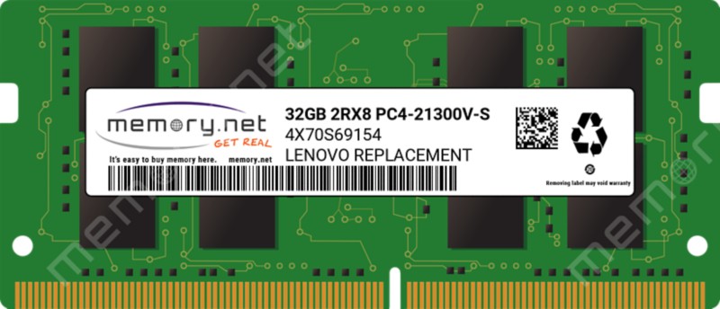 Lenovo RAM 4X70S69154 So-Dimm 2666 Mhz DDR4 32 GB (1 x 32GB)