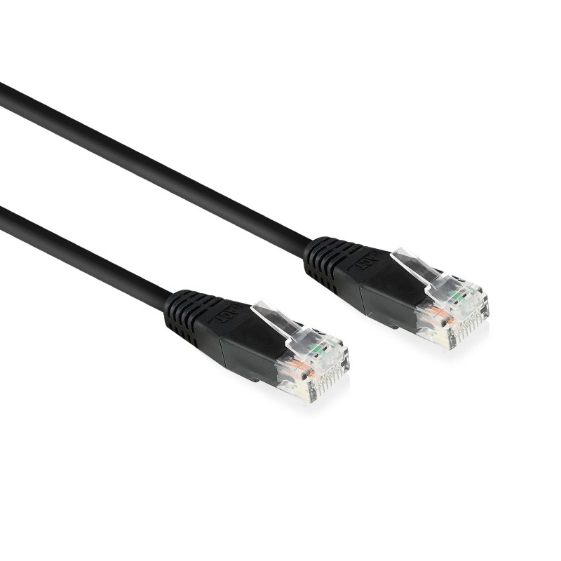 ACT Schwarzes 2,0 Meter U/UTP, CAT6 Patchkabel mit RJ45 Steckern