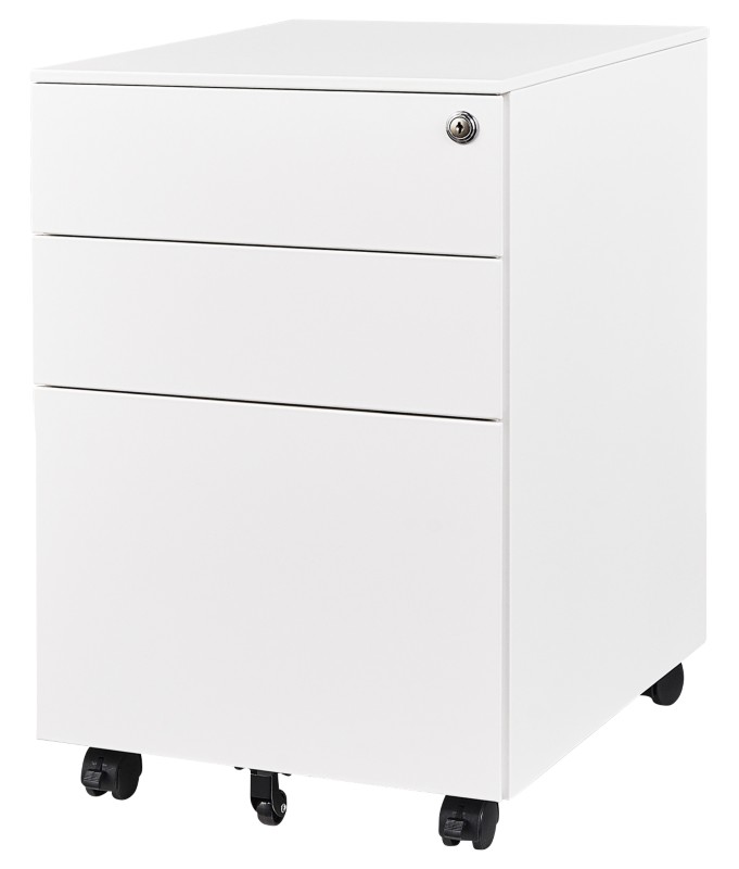 Thumbnail - euroseats Standcontainer Rechteckig Metall Weiß 1 Schub 390 x 500 x 600 mm