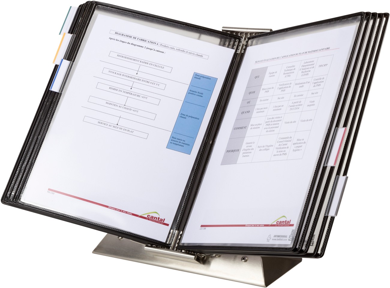 Thumbnail - Djois Tarifold Sichttafelsystem 10 Flächen DIN A4 Schwarz