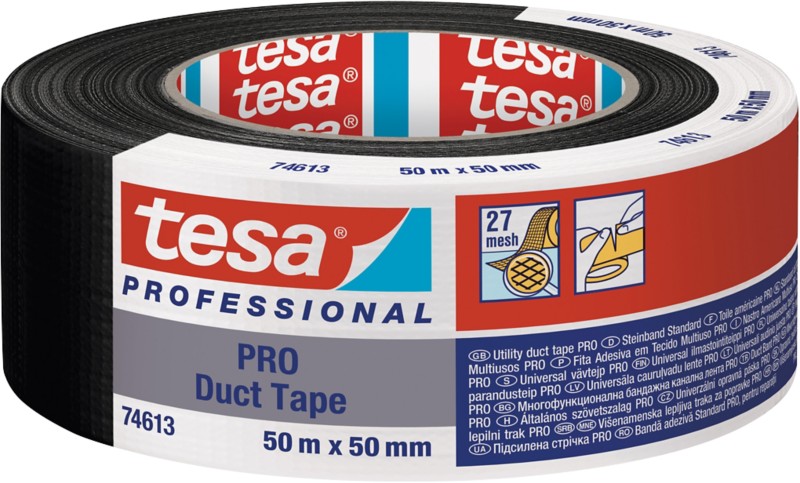 Thumbnail - tesa Kraftklebeband Professional Schwarz 50 mm (B) x 50 m (L) Polyethylen