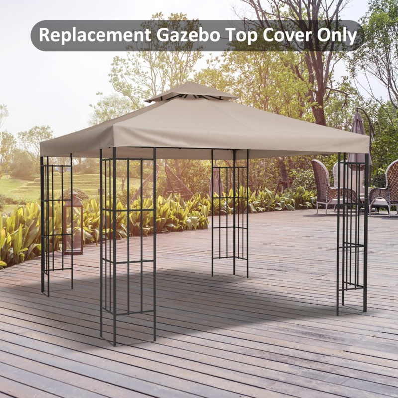 OutSunny Replacement Canopy Top Deep Beige