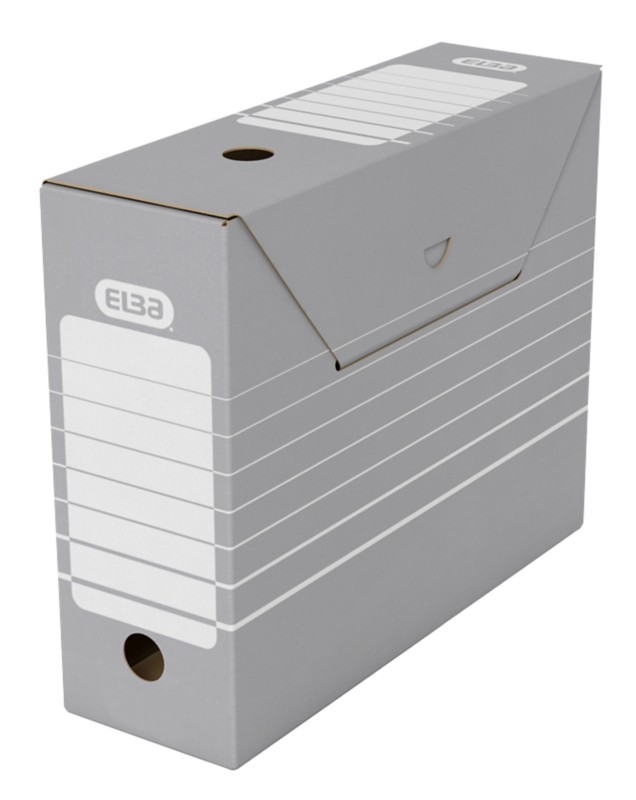 ELBA Tric Archivbox Grau 9,5 x 26,5 x 34 cm Wellpappe 50 Stück