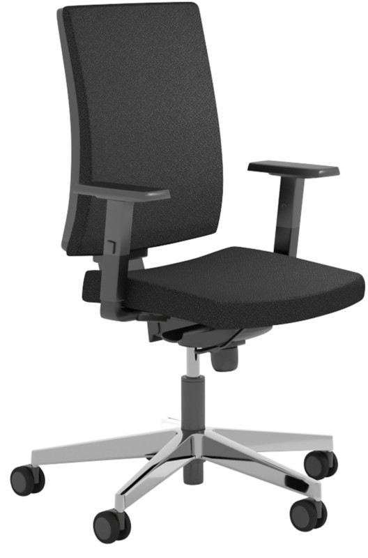 Nowy Styl Navigo Drehstuhl Synchronmechanismus Stoff Höhenverstellbare Armlehne Höhenverstellbarer Sitz Schwarz 110 kg 6...