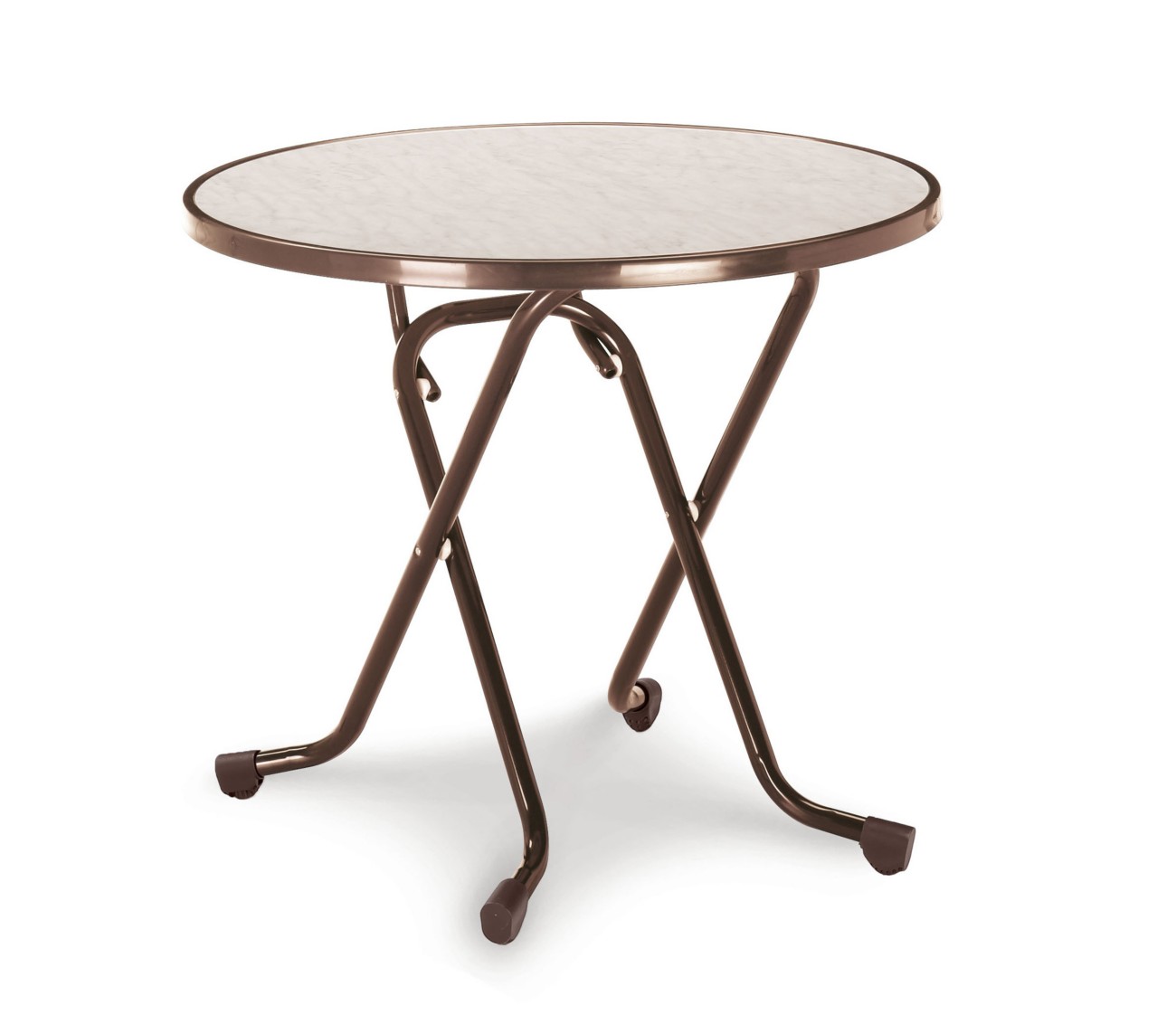 Best Freizeitmoebel Tisch 26528010 Stahl Braun 800 x 800 x 730 mm