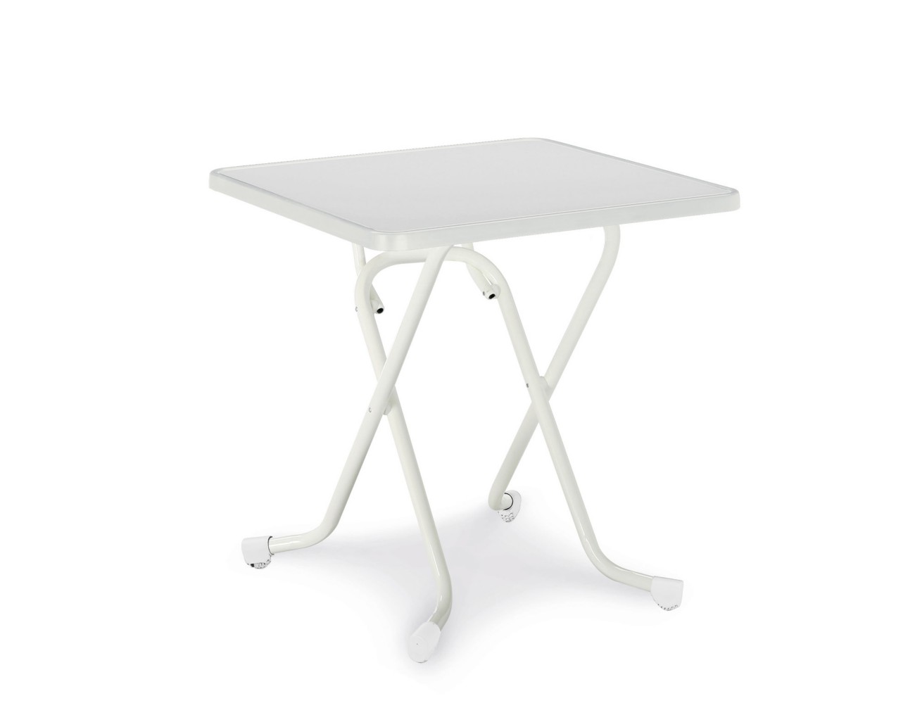 Best Freizeitmoebel Tisch 26527000 Stahl Weiss 670 x 670 x 730 mm