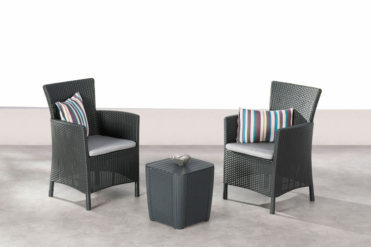 Best Freizeitmoebel Balkon-Set Graphit 96115150