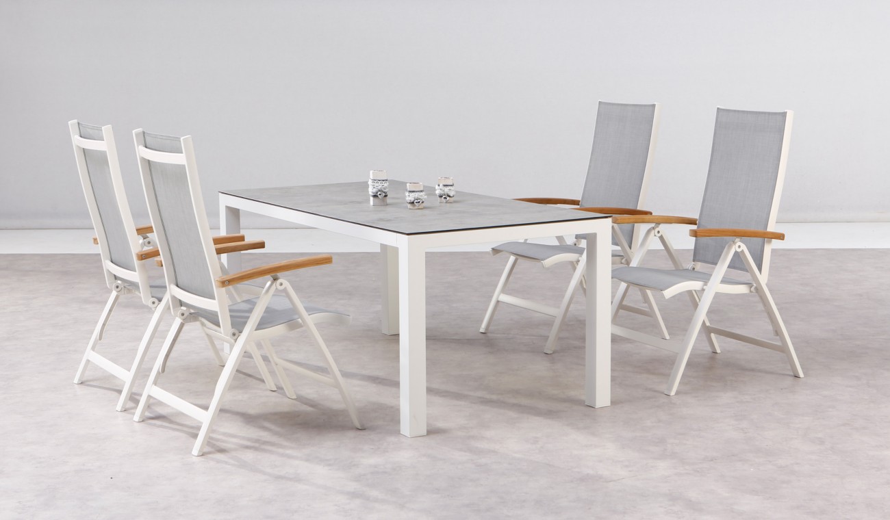 Best Freizeitmoebel Dining Gruppe Weiss 94150309
