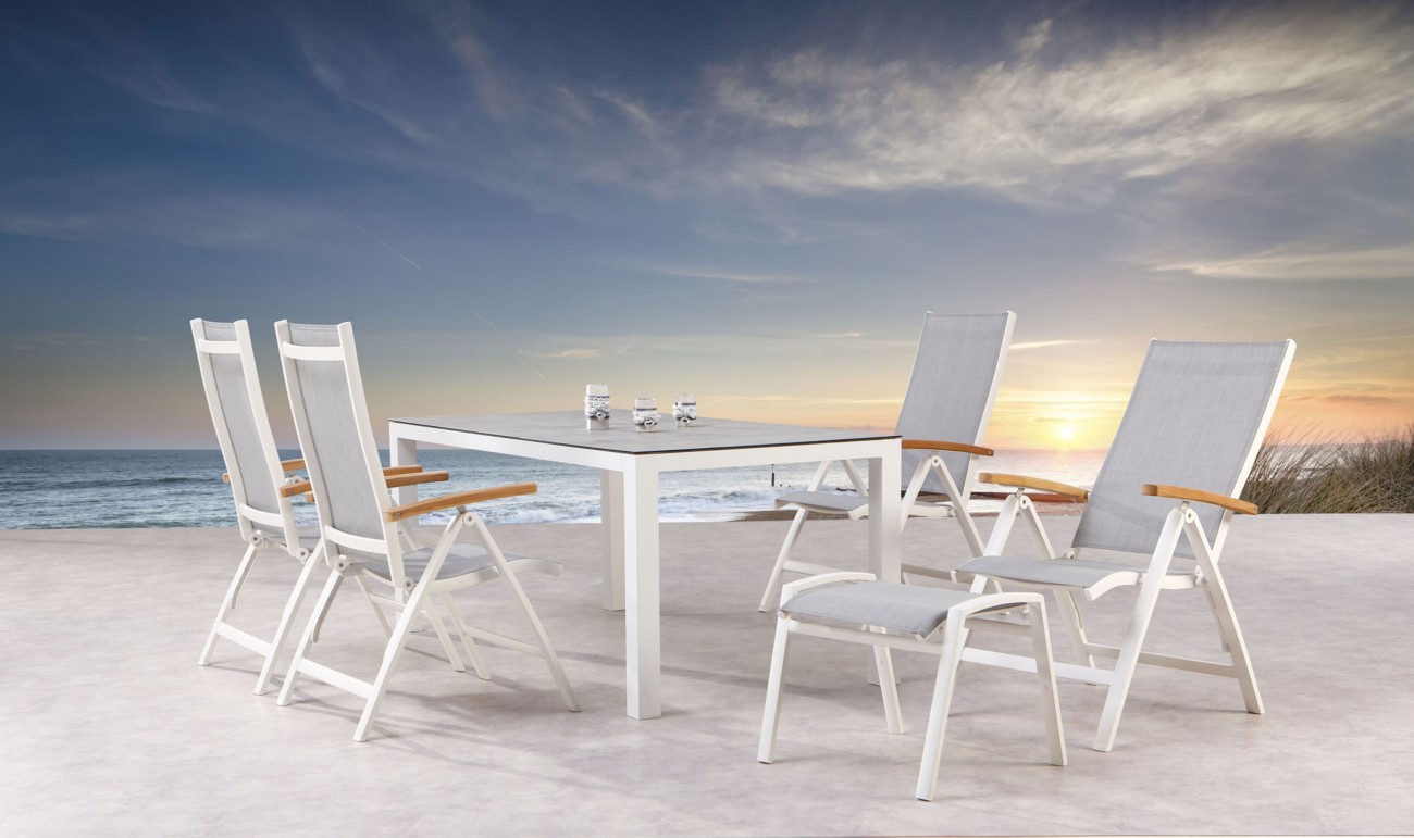 Best Freizeitmoebel Dining Gruppe Weiss 94160009