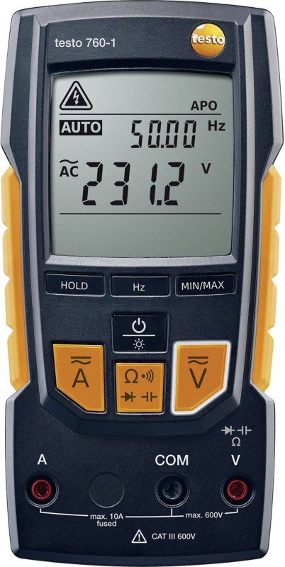 Thumbnail - Testo Tragbares Multimeter 760-1 Stromversorgung: Batterie Test Typ: Spannung, Strom, Widerstand, Frequenz, Kapazität, T...